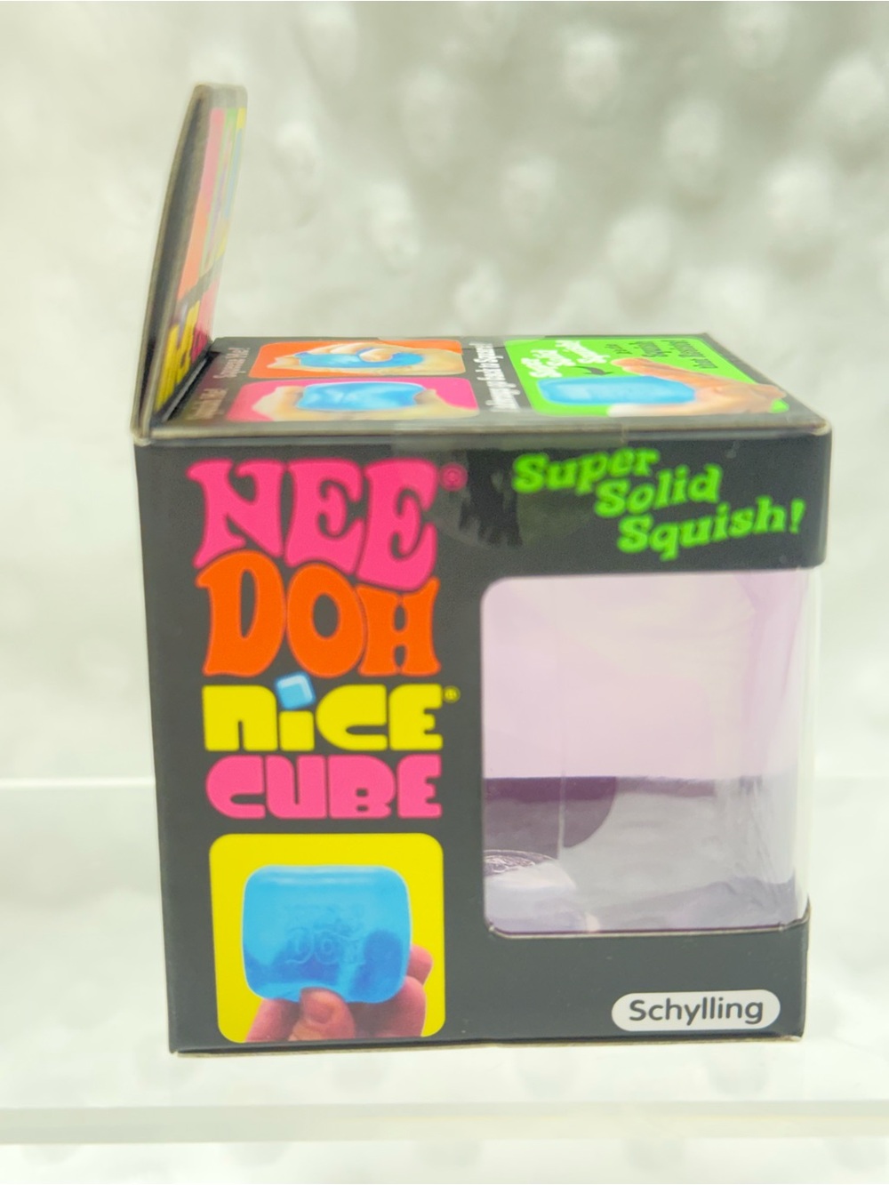 Needoh Nice Cube Purple Squish Toy - Picture 2 of 5